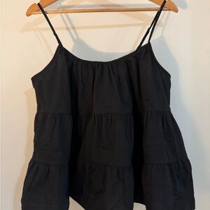 Express Black Tiered Tank Top